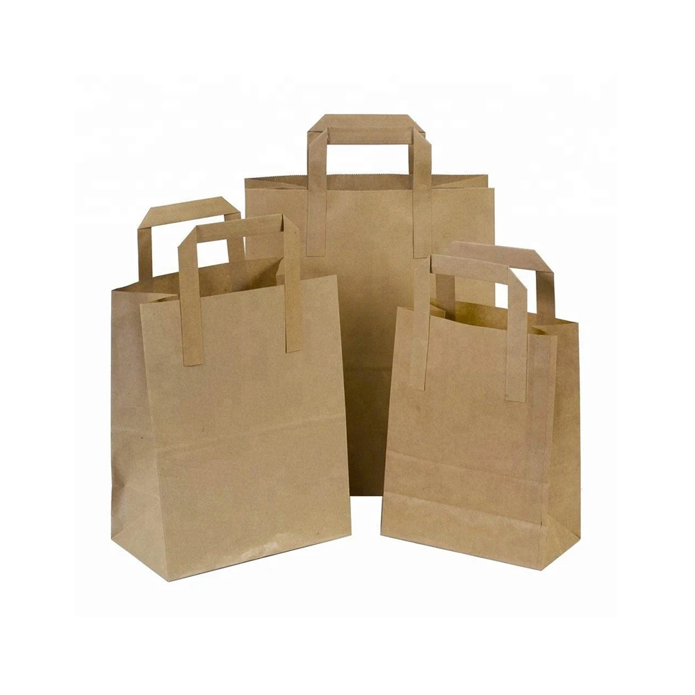 Brown Paper Food Bags Paper Shopping Bag Durable Kraft Paper Bags - Buy ...