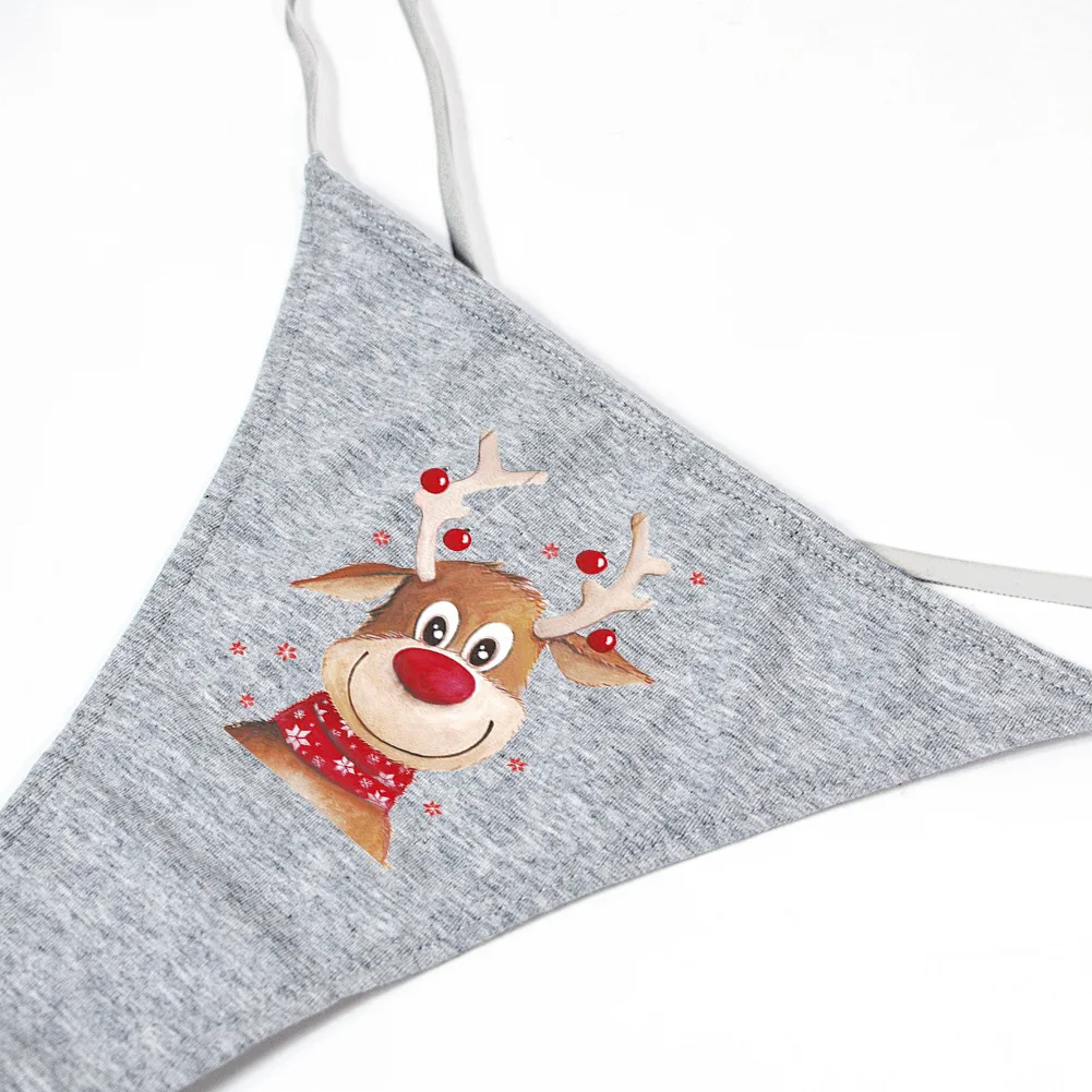 Fuyu Sexy Christmas Print Underwear Thong Cotton Breathable T back fuyu-sexy-christmas-print-underwear-thong-cotton-breathable-t-back