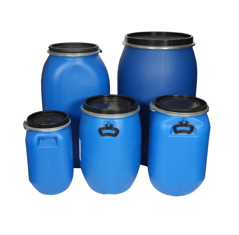 Hdpe 120l Plastic Blue Open Top Drum For Packing Food Chemical Liquid