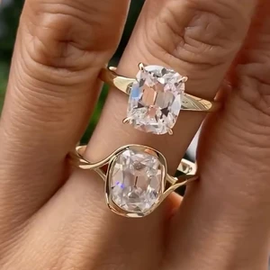 IGI Certified Ethnic Fine Jewelry Newly OLD Mind Cushion Cut Diamond Solitaire Ring for Engagement Anniversary PartyGift