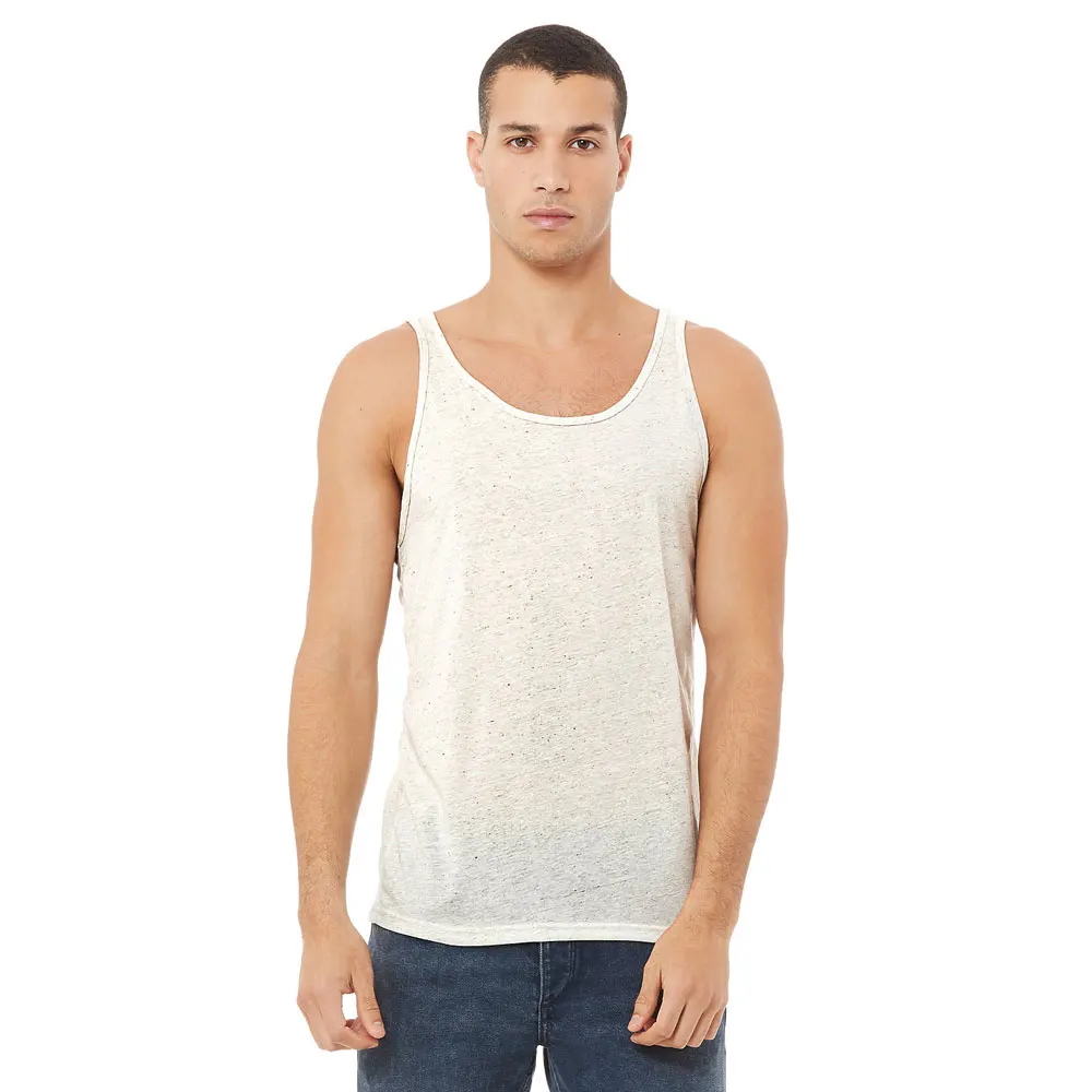 Bella Canvas Unisex Oatmeal Triblend Summer Tank Custom Men Cotton Running  Gym Men's Breathable Tank Tops Unisex Triblend Tank