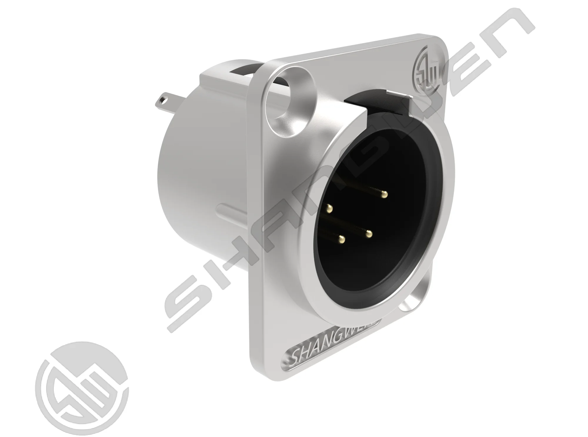New IP40 Indoor Audio Video Cable Connector XLR 4 Pin Female Socket with Solder Adapter Male Socket Xlr Connector