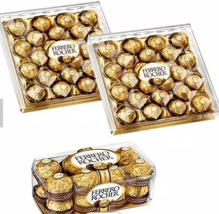 wholesale sweet ball shape chocolate with heart to heart box packing