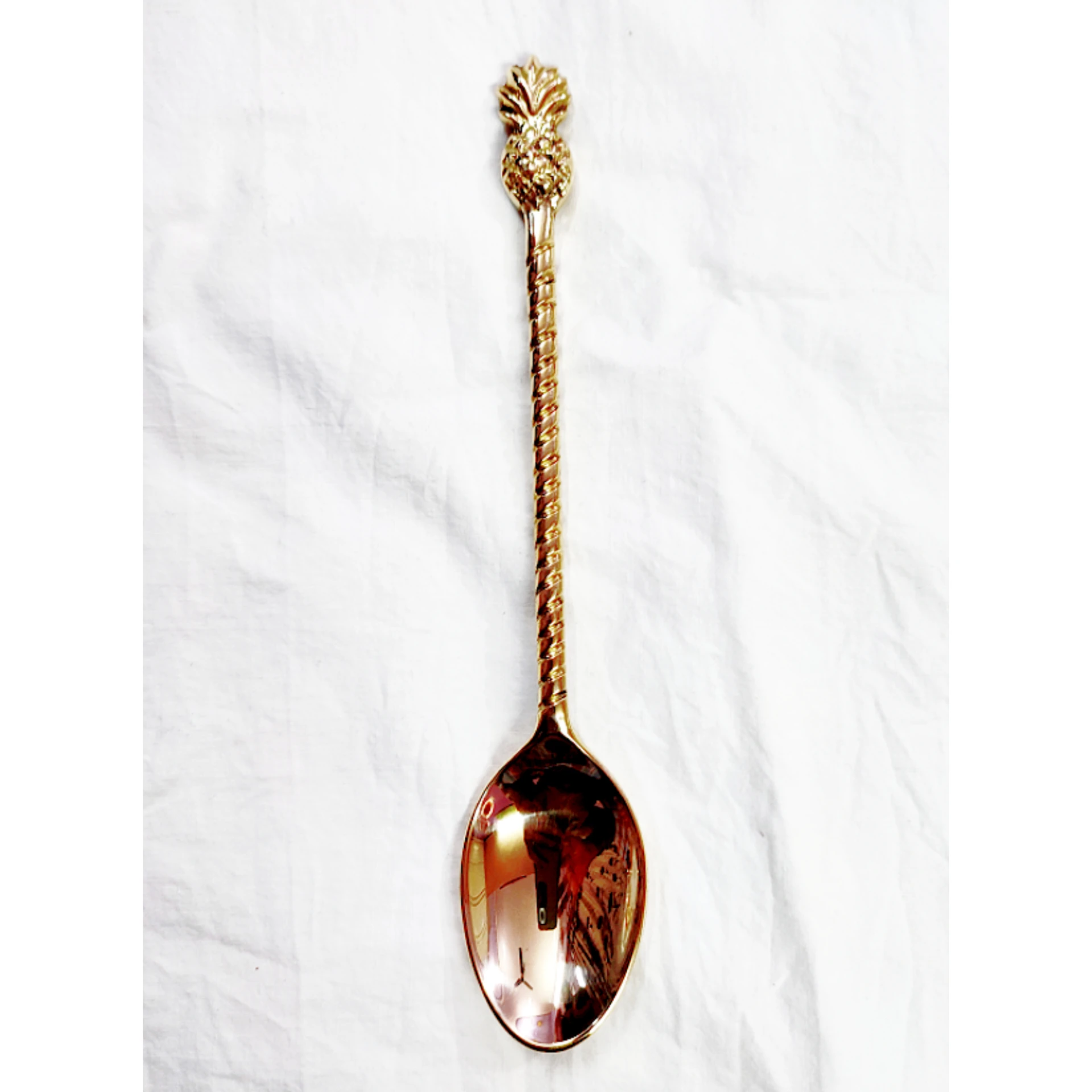 Golden Branch Flatware Spoon with Mirror Polish for Hotel & Restaurant Good Quality Branch Dinner Spoon for Wholesale Price