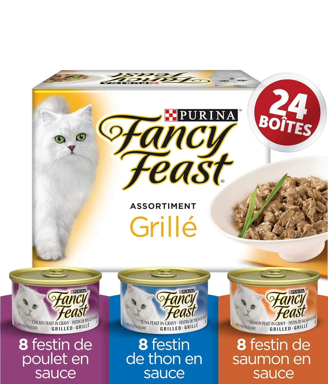 Fancy Feast Wet Cat Food,Grilled Variety Pack,Best For Adult Cats,85 G