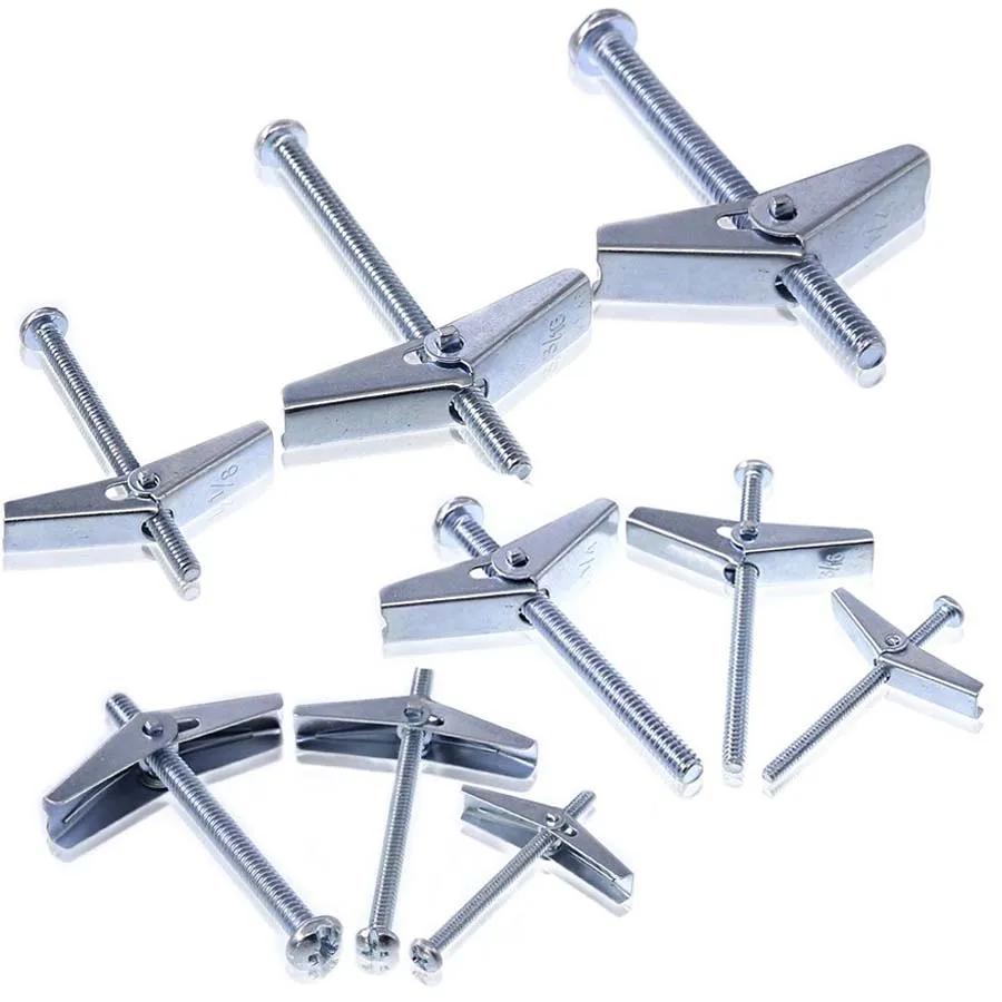 Assorted Toggle Bolt and Wing Nut Kit  Heavy Duty Fasteners for Drywall, Ceilings, and Walls (1/8, 3/16, 1/4 Inch)
