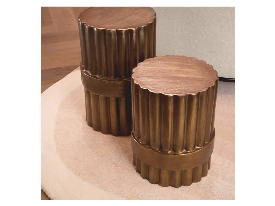 Modern Style Side Table/Stool Dual-Use Coffee Tables for Living Room Home Bedroom Kitchen or Gym-Decorative Round Feature