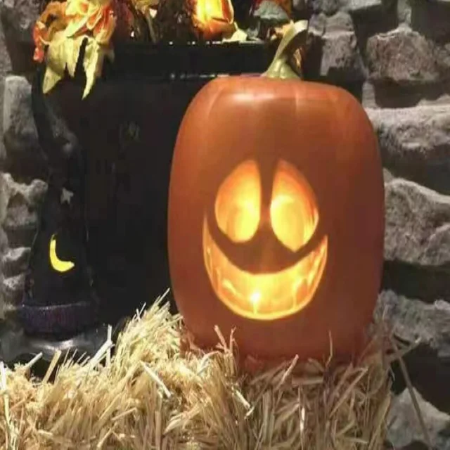 Led Halloween Pumpkin Flash Talking Singing Animated LED Pumpkin Lamp Toy Projection Lamp Projector Inside for Home Party Decor - 15 Led Halloween Pumpkin Flash Talking Singing Animated LED Pumpkin Lamp Toy Projection Lamp Projector Inside for Home Party Decor - 15