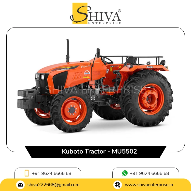 Dual Power Take Off with 12 Volt Battery Mu5502 Agriculture Farming Kubota Tractor Available for Bulk Buyers