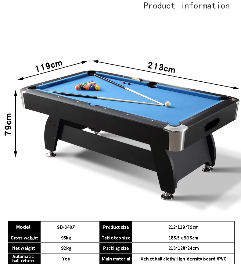 SD-8407 бильярдные столы для снукера и