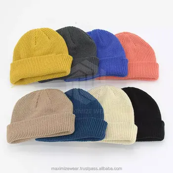 Streetwear Private Woven Label Logo Beanies,Fisherman Beanie Hats ...