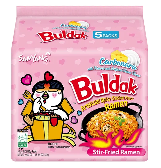 Samyang Buldak Cream Carbonara Hot Chicken Flavor Ramen Instant Noodles