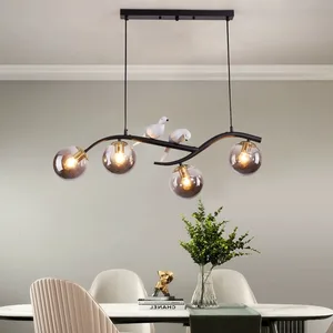 Modern Home Decorative Energy Saving Living Room Iron Glass Golden E27 Hanging Led Chandelier Pendant Light