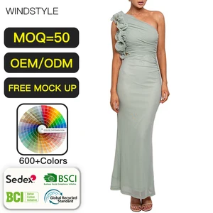 New Fashion Women Summer Floral Maxi Dress Design For Evening Party Sexy Birthday A Line Purple Gowns Clothing Style