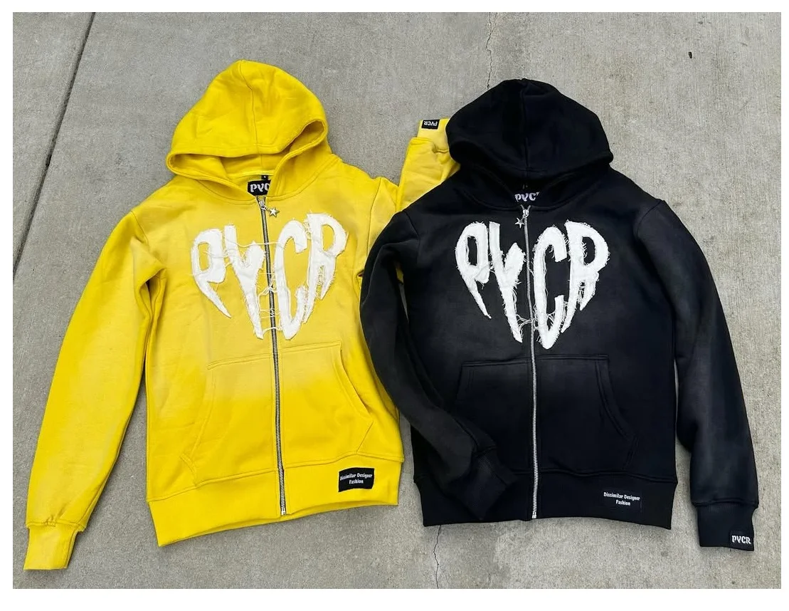 Custom Embroidered Patch Logo High Quality Sweatshirt Streetwear