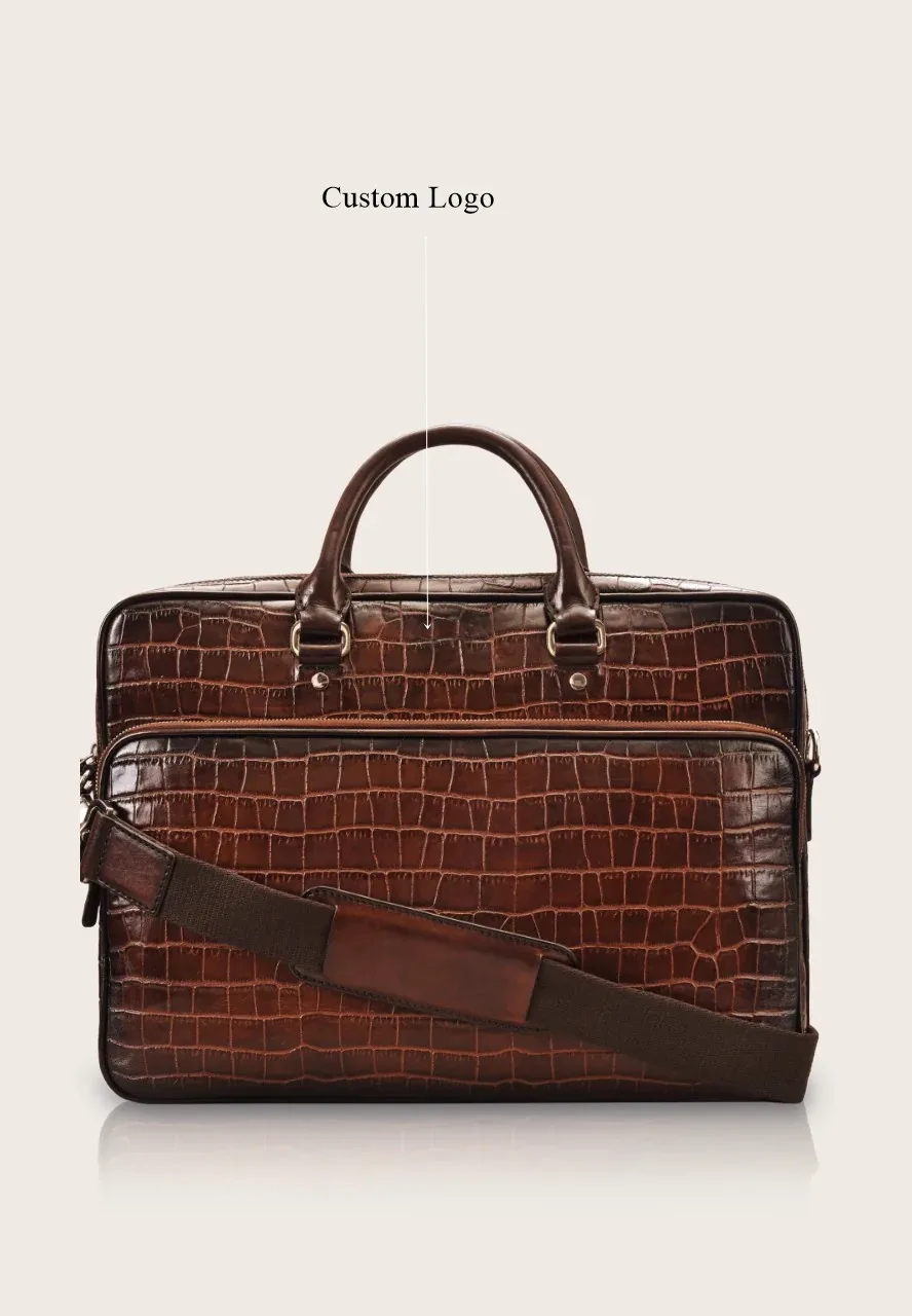 Wholesale Laptop Bag Tan Genuine Leather Bag For Men Leather 16 Inches