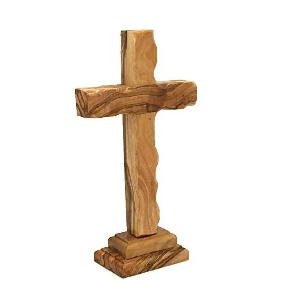 Jerusalem Croix en bois d'olivier Notre Père Seigneur Prière de Jésus