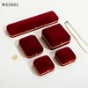 Red set box with gold line