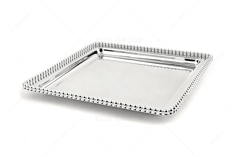 table silver metal 3 piece cake stand wedding party dessert display stand cup cake stand display