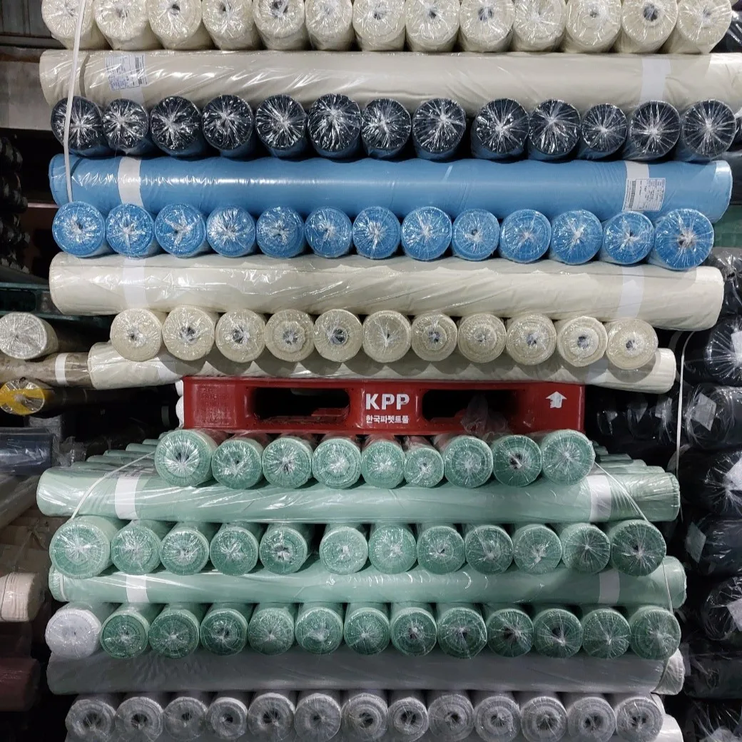 Made-in Korea Robe Fabric Polyester Shirt Fabric Suit in Cloth Material  Wedding Shirt Fabric Facial for Man Shirt