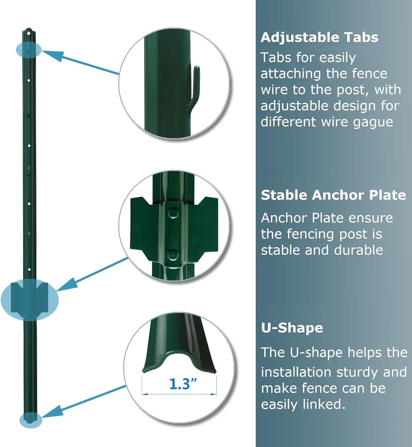 1.33lbs/ft T Post 7ft Tpost For Fence High Quality Metal Fence For