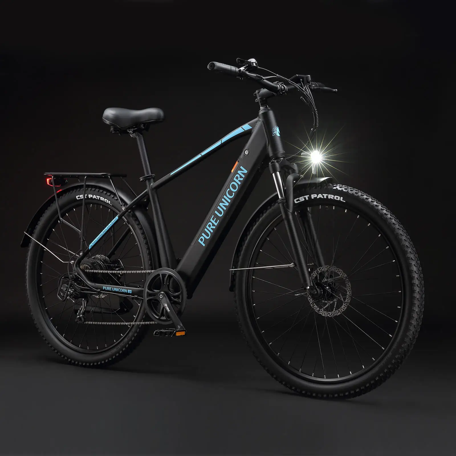 PURE UNICORN U3 All-Terrain E-Bike with 750W Rear Hub Motor 48V 60km Range Integrated Battery Aluminum Frame