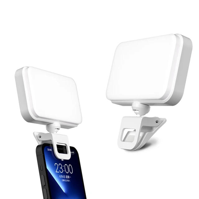 Portable Vlog Shooting Fill-In Light Mini Video Rechargeable Led Ring Flash Light Selfie Phone Clip On Ring Light