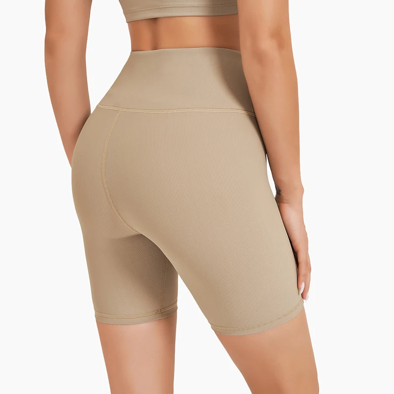 OEM High Waisted Tummy Control Spandex Booty Shorts for Women Breathable Workout Biker Shorts