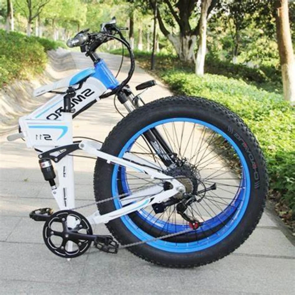 SMLRO S11 Full Suspension Folding Mountain Snow Bike  350W 500W 700W 1000W