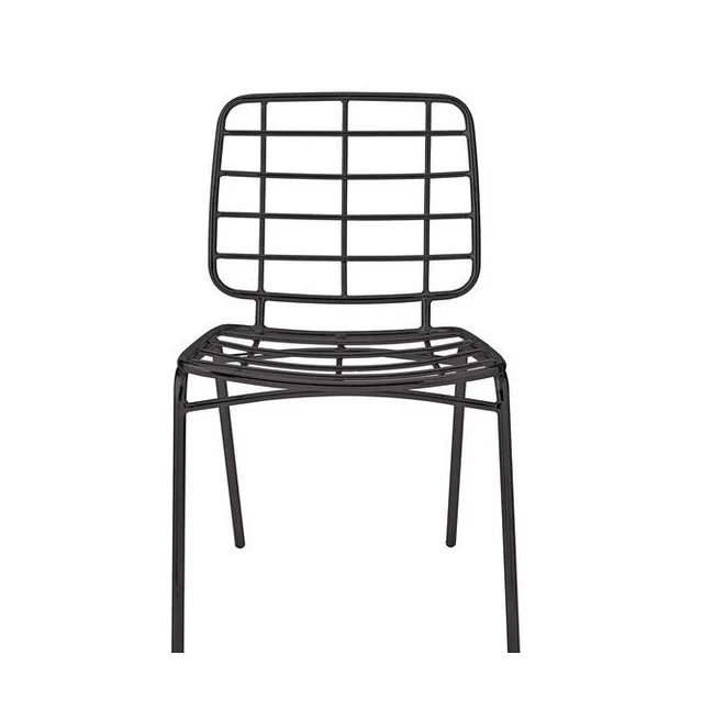 Modern High Quality Stackable Dining Hotel Restaurant Bar Cafe Outdoor Wedding Solid Rod Steel Wholesale Gold Metal Wire Chair