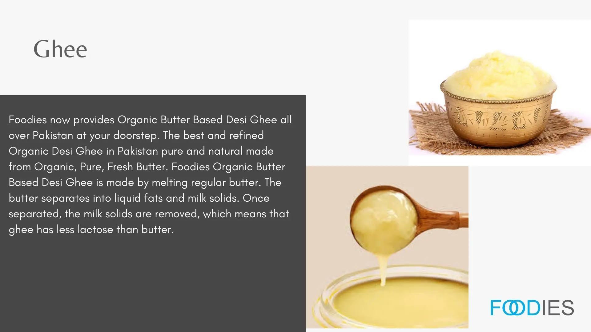 Foodies (pvt.) Limited Pure Cow Ghee Imported From Pakistan Of High