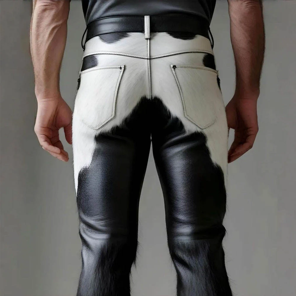 Wholesale Men's Pants Cowhide Leather Outdoor Wear Breathable Lightweight Stylish Training Outfit Made Winter Sportswear
