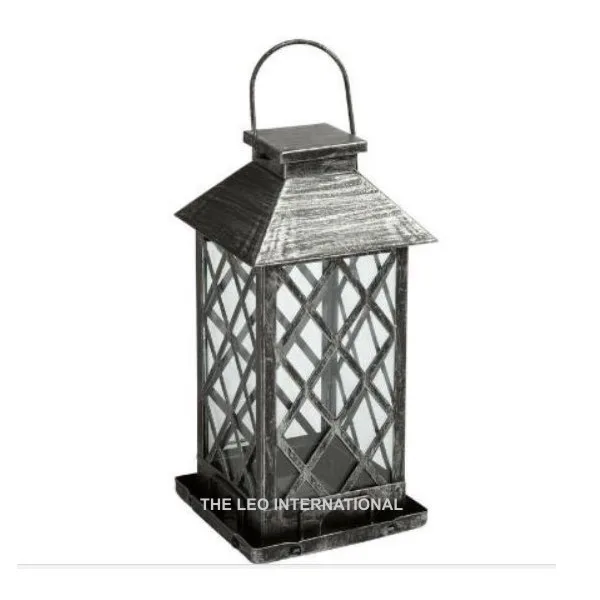 Фонарь для свечи квадратной формы из дерева и нержавеющей