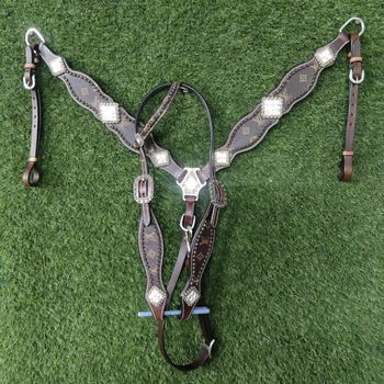 Western Leather Tack Set | Red Gladiator Tack Set For Horse
