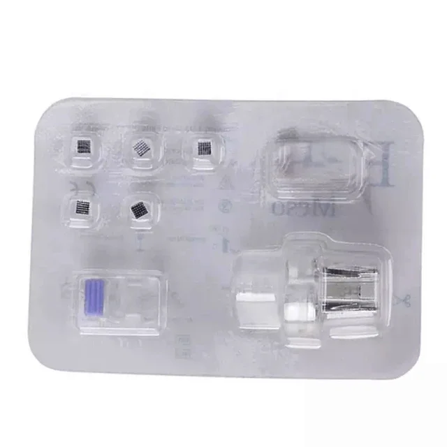EMS Monocrystalline Silicon Chip Replacement Head 1 Set for Injector Mesotherapy Gun Needle Free Moisturizing Mesogun