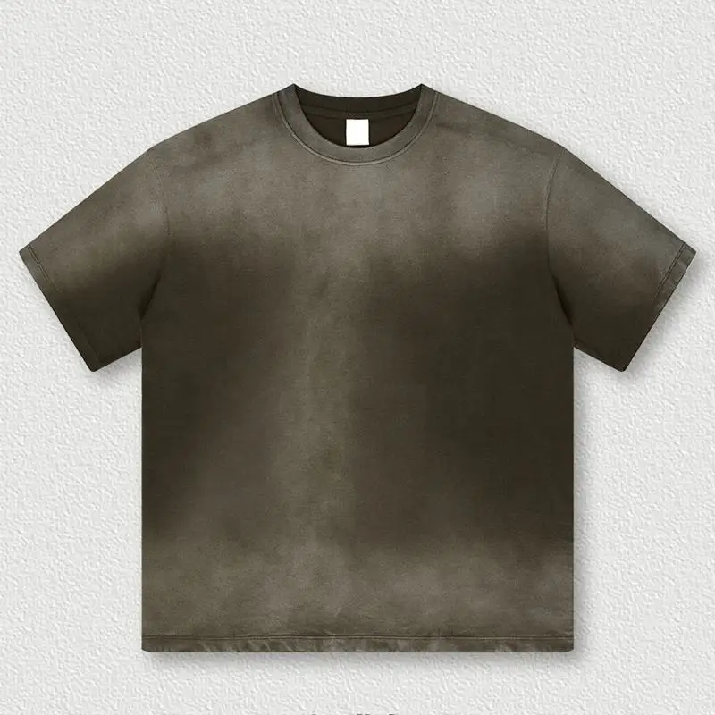 Acid/stone Impact Oversized Tshirt Drop Shoulder Crew Mens T Shirts ...