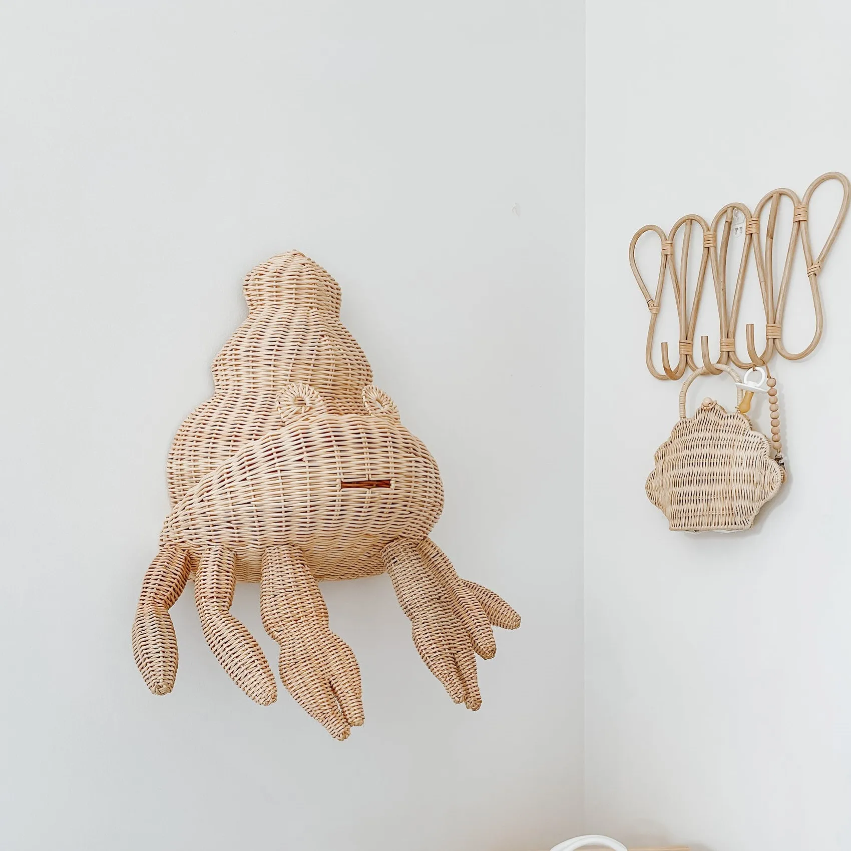 Natural Rattan Elephant Wall Decor - Minimalist Kids Bedroom Hanging ... - Cheap Eco Friendly Wall Hangings For Kids