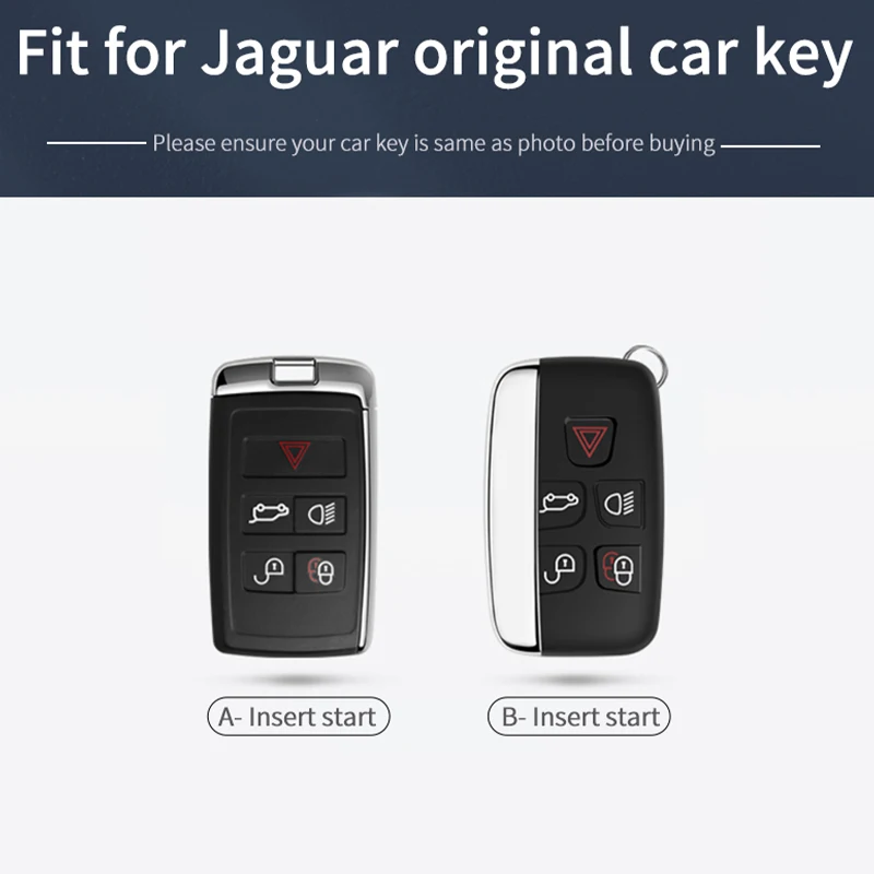 Car Key Case Full Cover for Jaguar XJ XK XKR XJL E-Pace F-Pace F-Type A9 A8 X8 XE XEL XF XFL C-X16 Guitar Keychain Accessories
