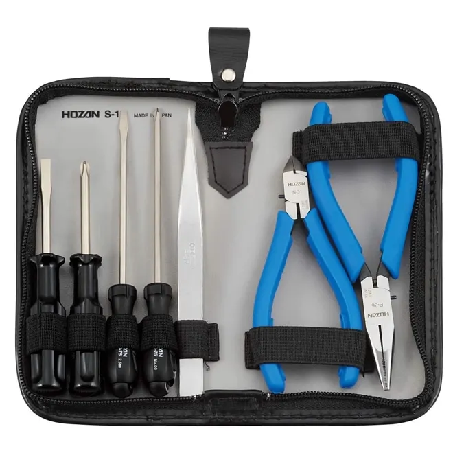 Hozan Tool Set in Hard Case - Versatile Hand Tools Set for