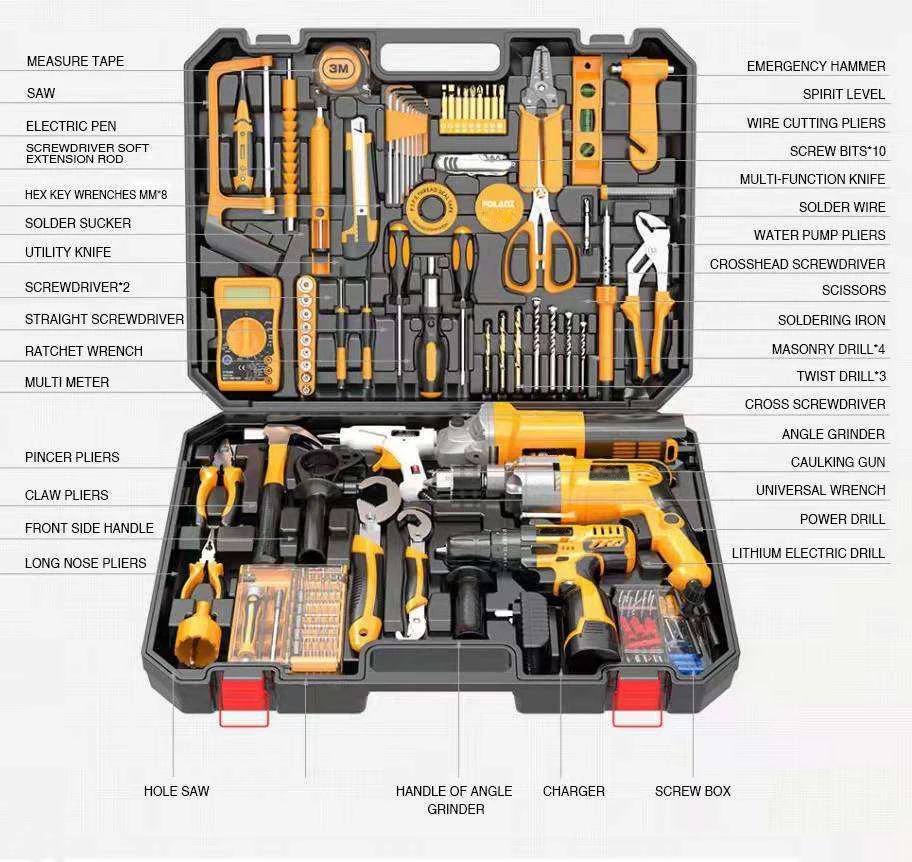 Factory Design Complete Box Sets Hand Tools Lithiumion Rechargeable
