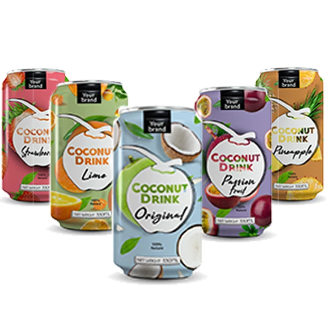 Wholesale Pure Coconut Water From Ben Tre Vietnam 330ml Can Private