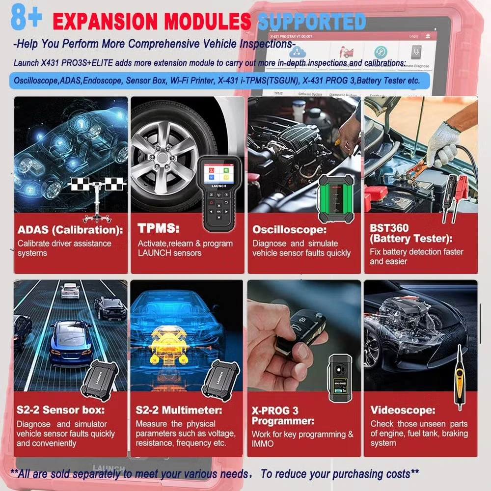 2024 Launch X431 Pro3s+ V5.0 Elite Bluetooth Bi-directional Scan Tool, Hd Trucks Scan, Online Coding, 41+Reset