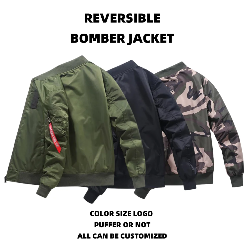  Mens Reversible Bomber Jacket Fashionable Hot Sale High Quality Winter puffer jacket_voghion.com