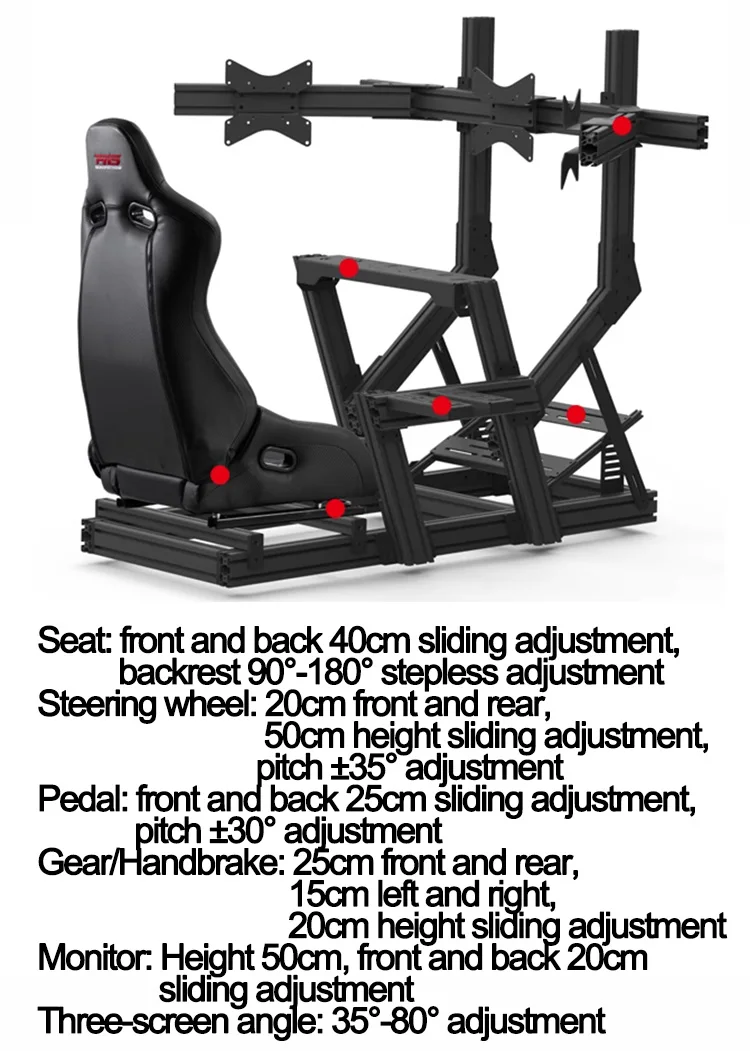 Aluminum Extrusion Sim Racing Seat Frame Cockpit - High Simulated