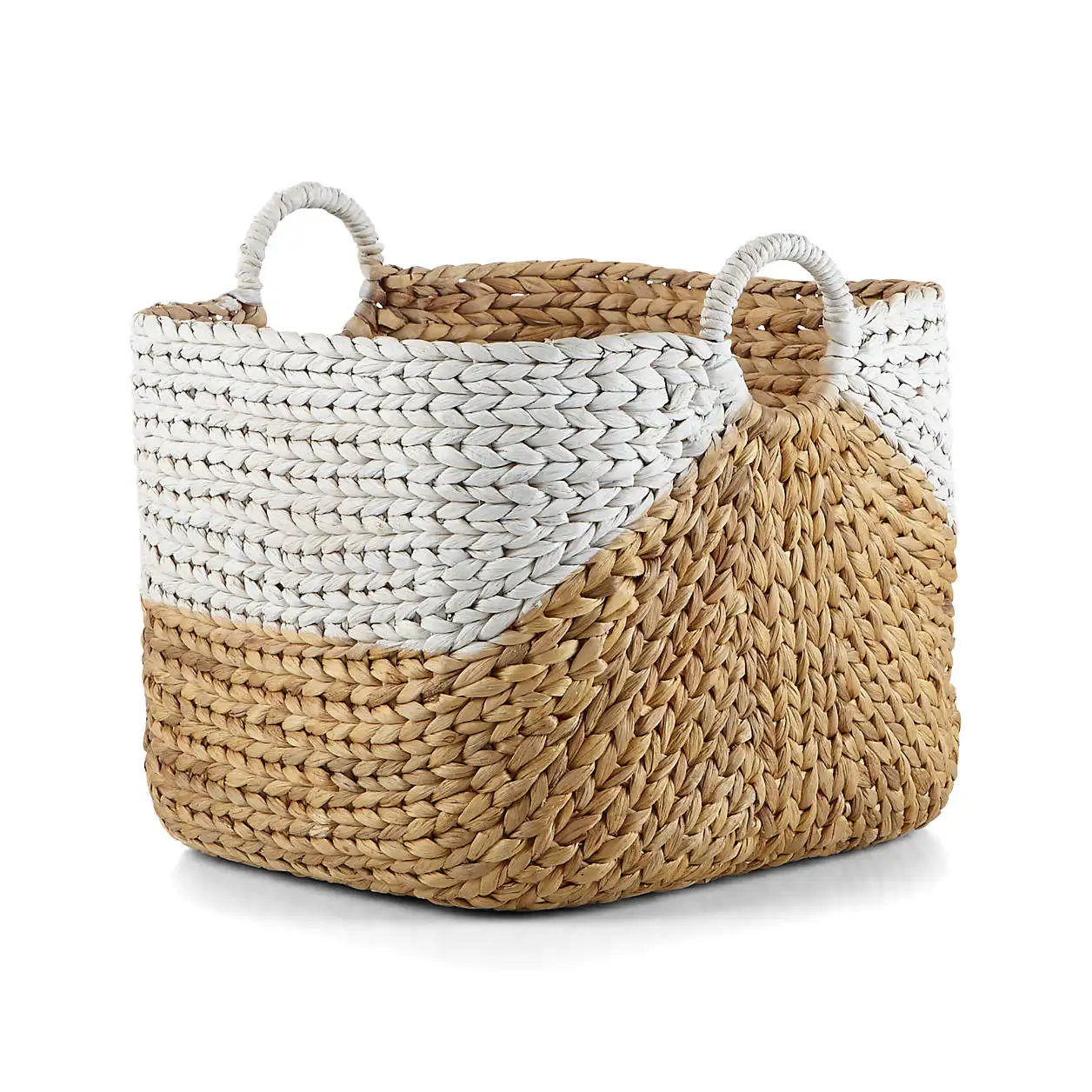 Skillful Hand Woven Water Hyacinth Basket Storage Laundry Home Storage