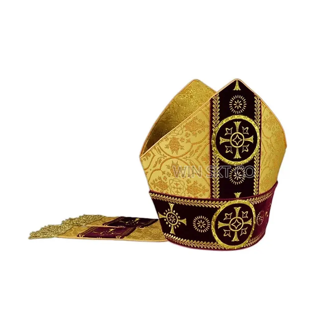 Latest Design Church Mitre Hat Made in Customized Size Color Church Mitre Hat for Men