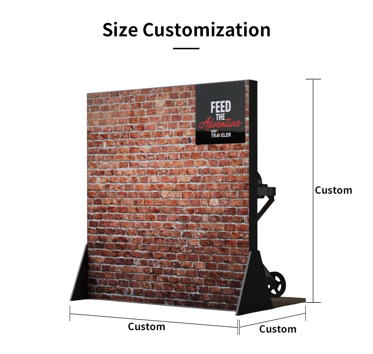 Custom Advertising Floor Standing Pop Up Display Stand Racks Backdrop ...