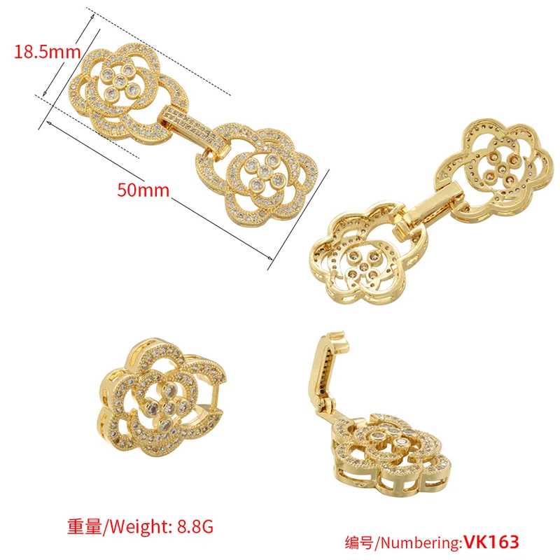Clasps Lock Fasteners for Bracelets Zirconia Necklace Closures Pearl Clasps for Jewelry Making Accessories Cubic Parts