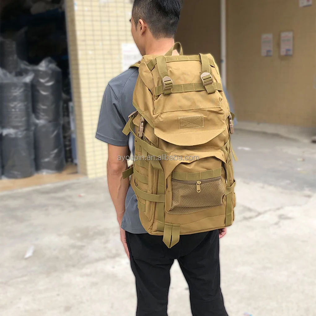 Fashionable 60L Camouflage Tactical Backpack Nylon Large Capacity ...