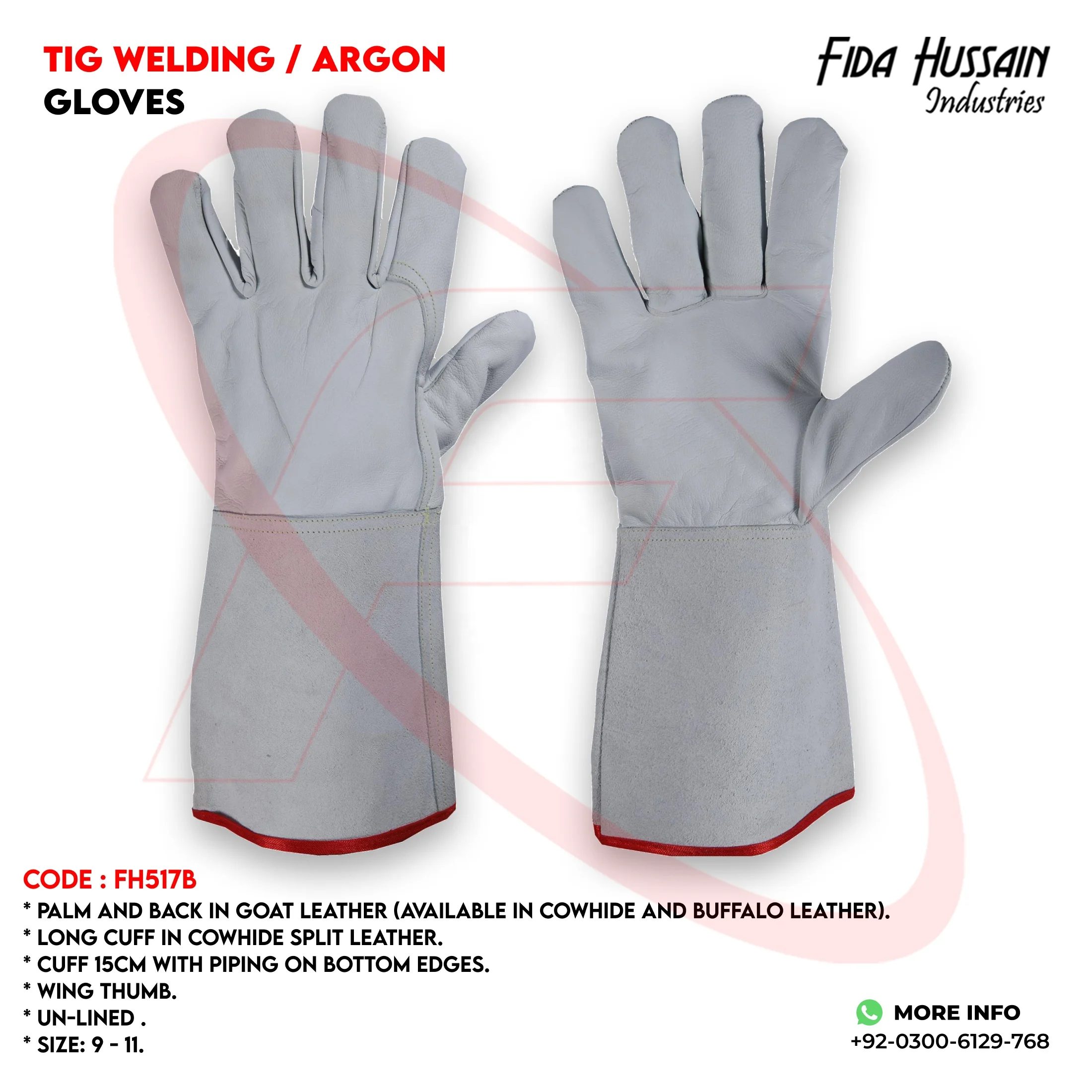 High Quality Tig Welding Gloves in Goatskin Argon Welding Gloves in Nappa  Leather Argon Gloves